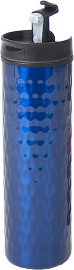 Gerim Blauwe RVS thermosfles isoleerkan 400 ml Thermosflessen en isoleerkannen voor warme koude dranken onderweg