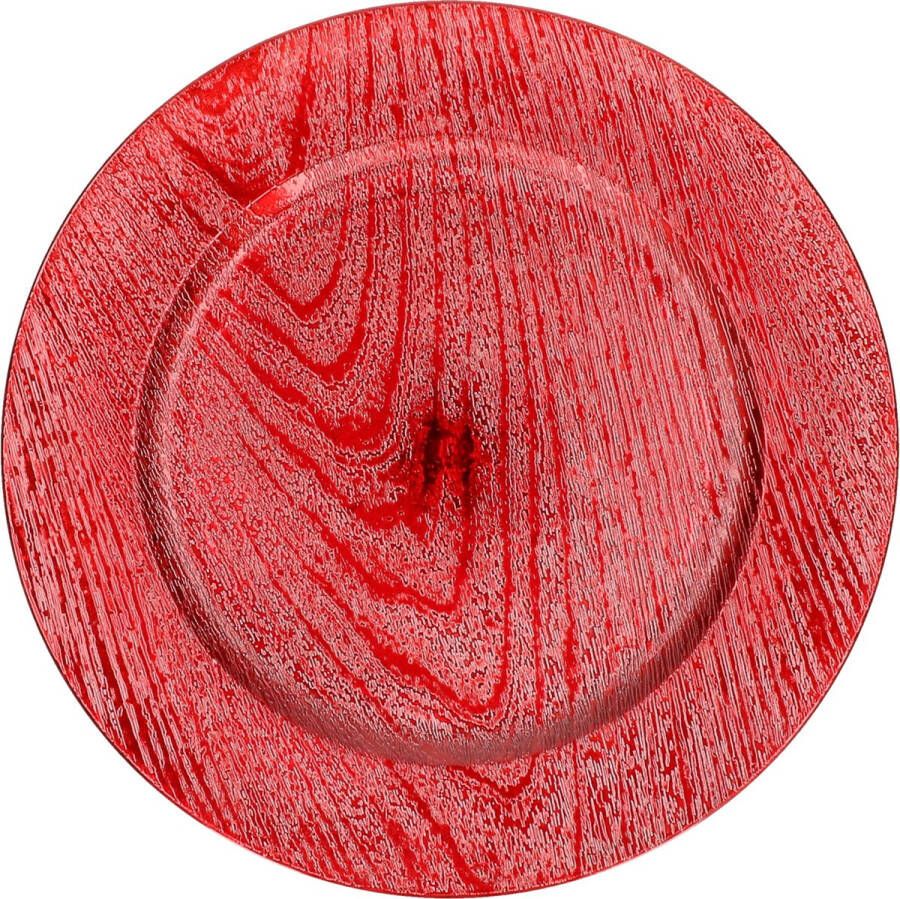 Gerimport Kaarsenbord onderbord rood kunststof 33 cm Kaarsenplateaus