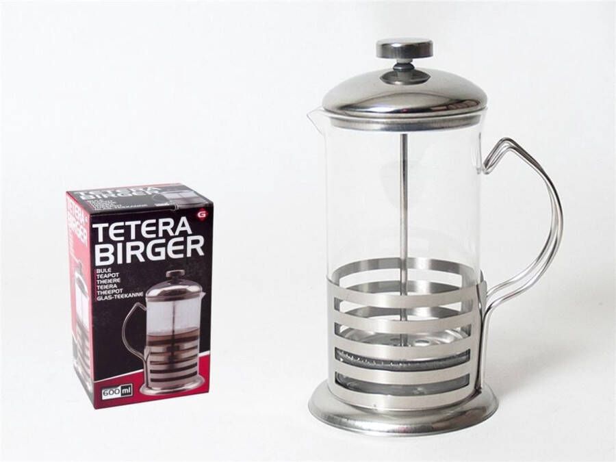 Gerimport Camping koffie of thee french press cafetiere 600 ml Cafetiere