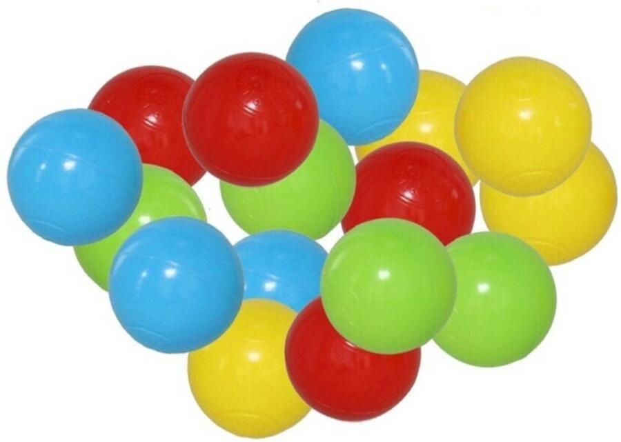 Gerimport Kunststof ballenbak ballen felle vrolijke kleuren 200x stuks ca 7 cm