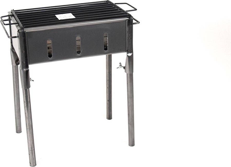 Gerimport Houtskoolbarbecue Exa 35 X 20 X 50 Cm Zwart zilver