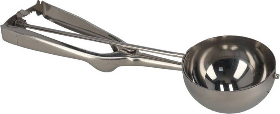 Gerimport Gerim Kitchen Solutions IJsschep ijslepel voor 7 cm scoops zilver 24 cm RVS IJsscheppen