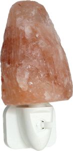 Gerimport Nachtzoutlamp 11 X 7 X 14 Cm Zoutkristal Roze wit