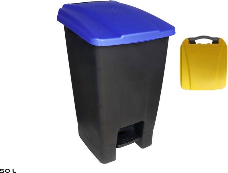 Gerimport Pedaalemmer Prullenbak Afvalbak 50 liter – Geel