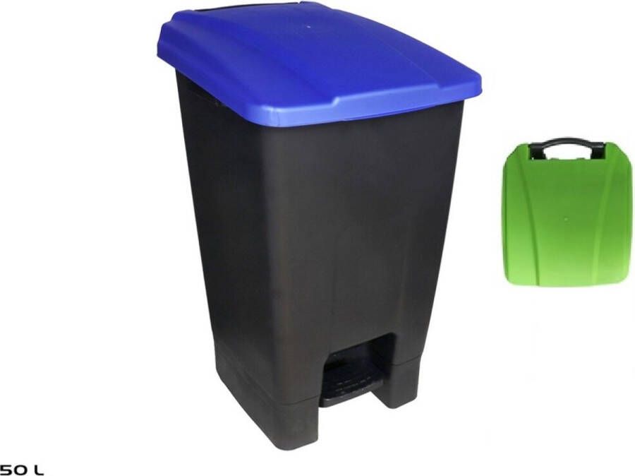 Gerimport Pedaalemmer Prullenbak Afvalbak 50 liter – Groen