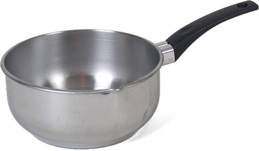 Gerimport steelpan sauspan RVS afmeting D16 x H12cm keuken pannetjes