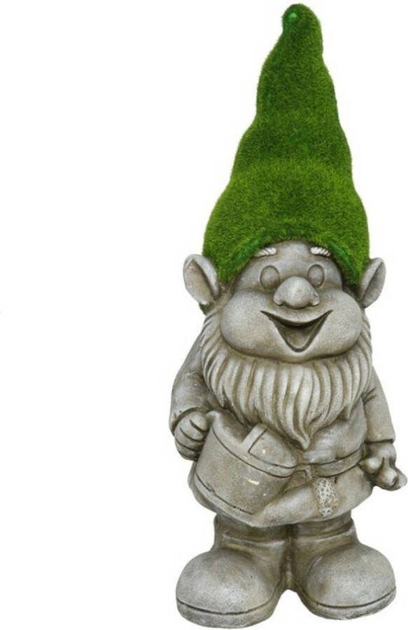 Gerimport tuinkabouter beeldje Dwarf Dweazel Polystone grasgroene muts 52 cm