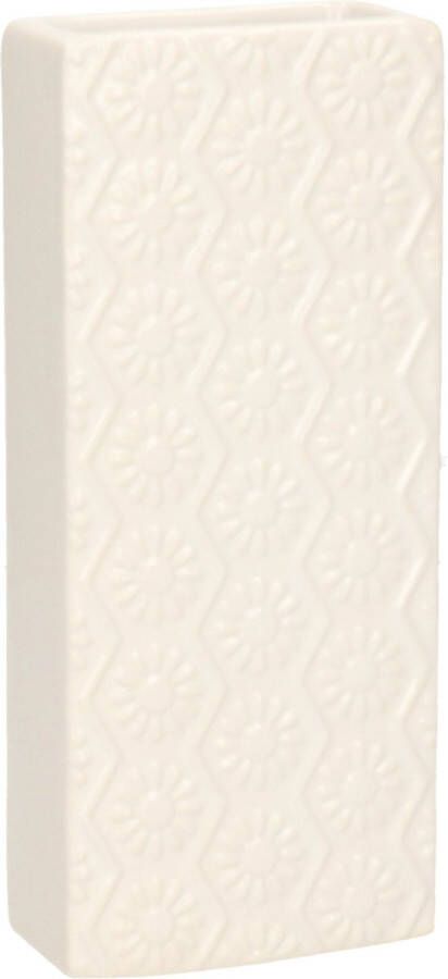 Gerimport Waterverdamper creme wit keramiek 400 ml radiatorbak luchtbevochtiger 7 4 x 17 7 cm