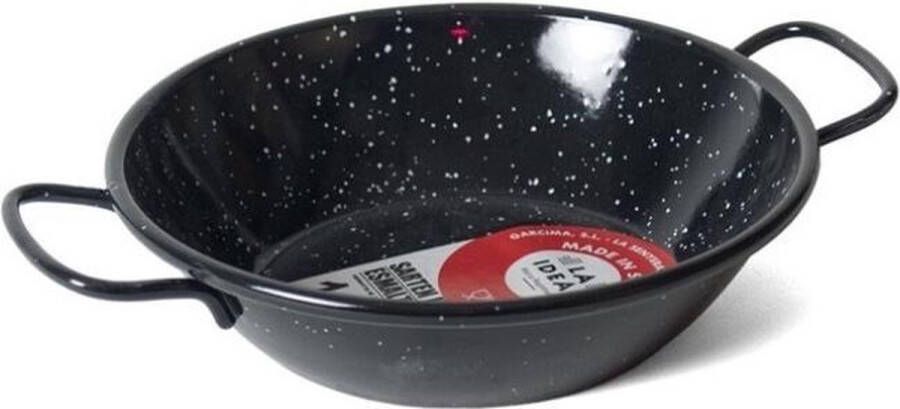 Gerimport Wokpan Honda 14 Cm Bijenwas Rvs Zwart