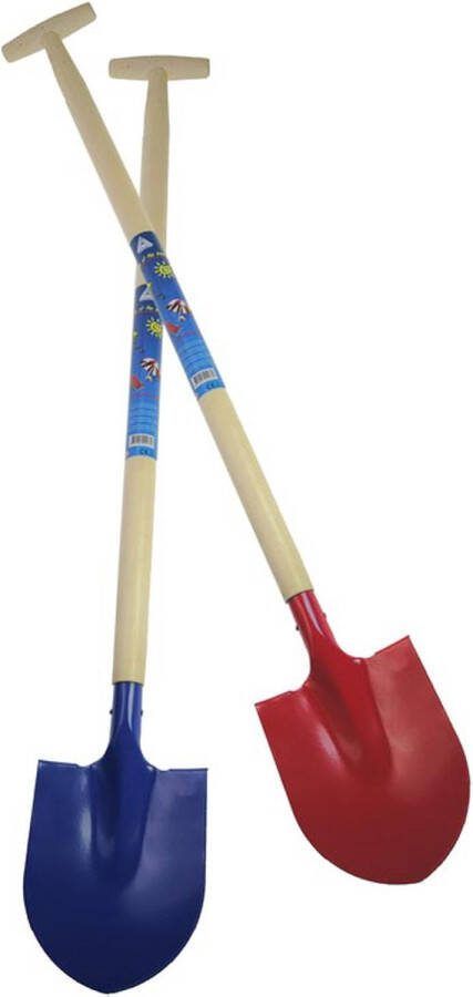 Gerkimex Kinderschep Metaal 77CM Blauw Strandschep Tuinschep Strandspeelgoed Zandspeelgoed Schep voor Kinderen