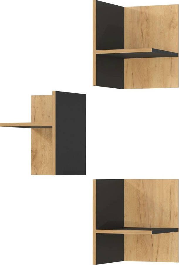 Germania Pasadena Plank Verdelers Grafiet Eiken 3 Stuks
