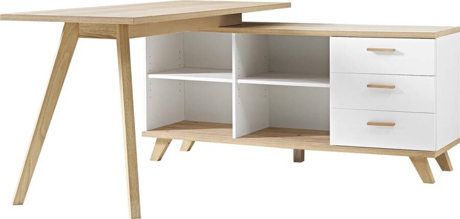 GERMANIA Hoekbureau Oslo met geïntegreerd dressoir