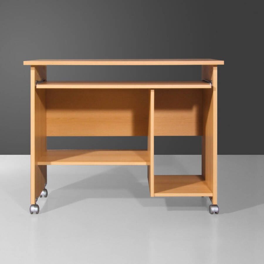 GERMANIA Pc-bureau 0482 0486 Pc-bureau geschikt voor het thuiskantoor met toetsenbord lade