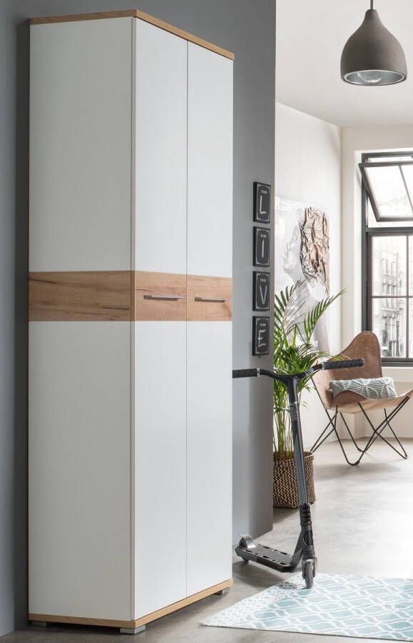 Germania Garderobekast Topix L59 x B40 x H199 cm Wit Eiken