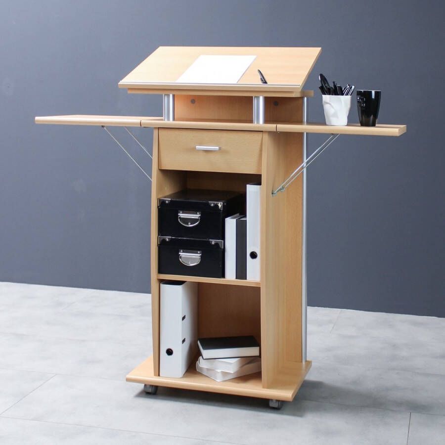 GERMANIA Secretaire 0469 Lessenaar met wieltjes thuiskantoor bureau