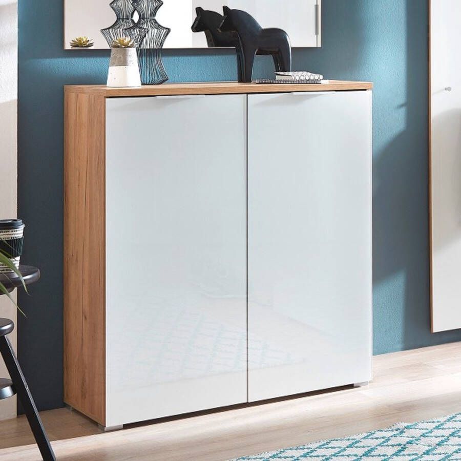 Germania Schoenenkast Tille 89cm met 2 deuren wit eik