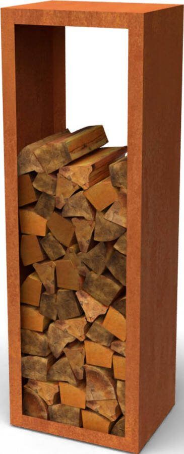 Geroba Cortenstaal Houtopslag 50x38.5x150cm (lxbxh)
