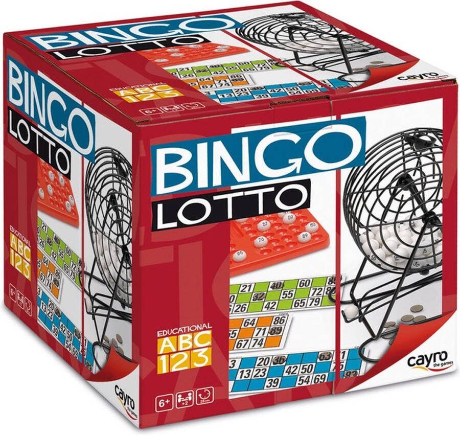 Geronimo Games Cayro Bingo Met Metalen Bingomolen Bingospel 2-8 Spelers Geschikt vanaf 6 Jaar