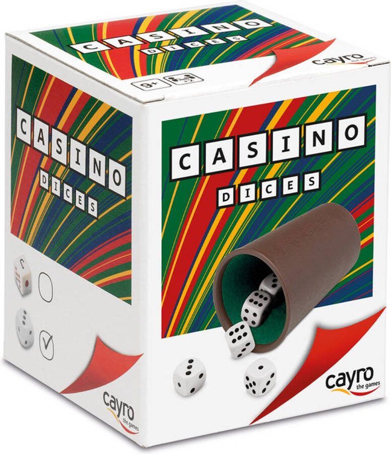 Geronimo Games Cayro Poker Dobbelbeker Met 5 Dobbelstenen