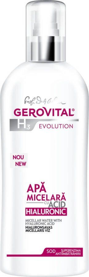 Gerovital Micellair water- hyaluronzuur hydraterende verzorging Reinigingswater Gezichtsreiniger 150ml met airless pomp