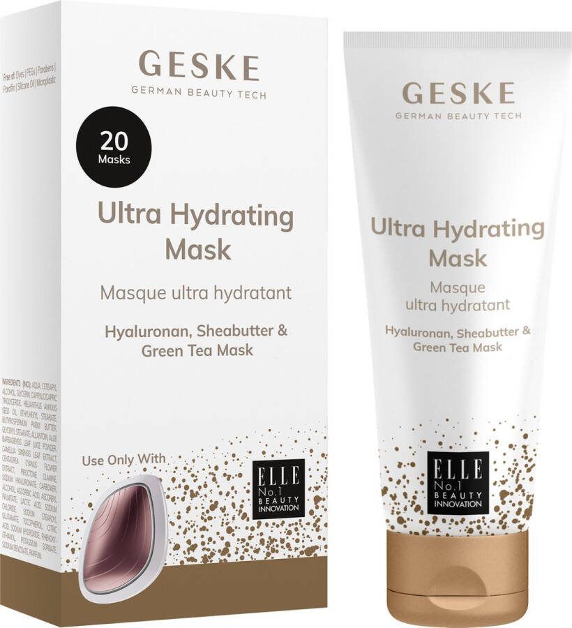 GESKE Ultra hydraterend masker Eenvoudig aanbrengen met het Sonic Warm and Cool Mask Verzorgingsmasker met vocht Gezichtsmaskers voor dames en heren Vegan formule zonder dierproeven