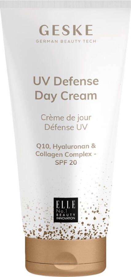 GESKE UV Defense Dagcrème SPF 20 Q10 Gezichtscrème Collageen Anti-rimpelcrème Hydraterende huidcrème Vegan zonder dierproeven vormt een aanvulling op SmartAppGuided™-apparaten