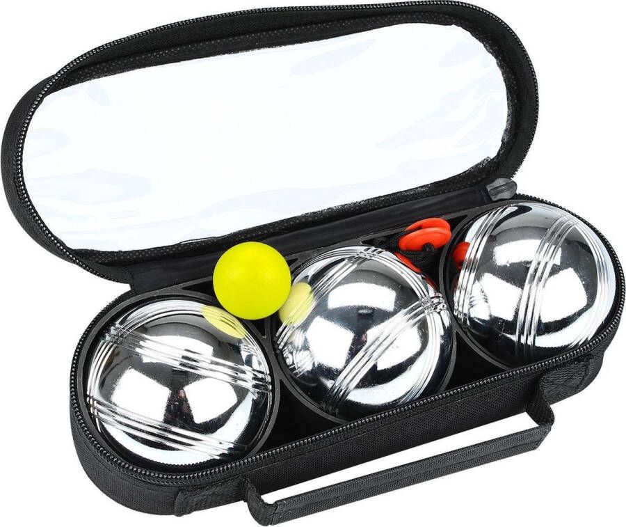 Get & Go Jeu De Boules Set 3 Ballen Chroom 3 Strepen