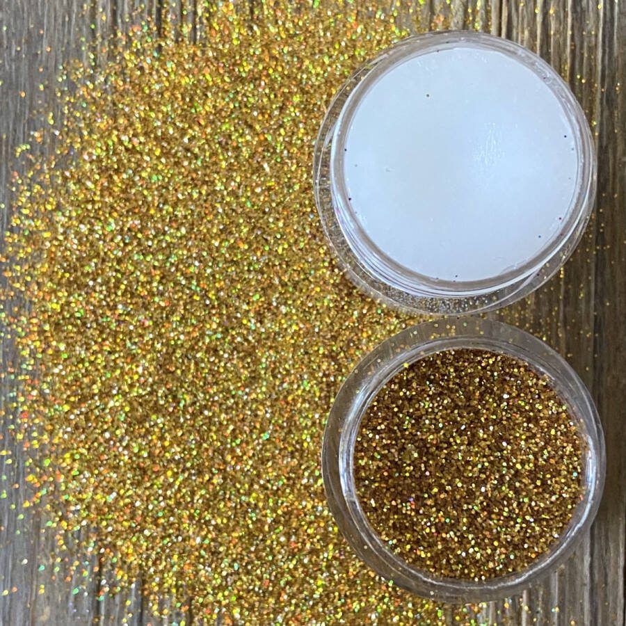 GetGlitterBaby Gouden Fijne Poeder Biologische Biologisch Milieuvriendelijke afbreekbare Festival Glitters voor Lichaam en Gezicht Jewels Vegan Bio Biodegradable Face Body Glitter Glue Goud + Huid Lijm