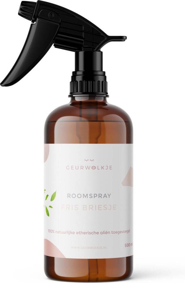 Geurwolkje Fris briesje natuurlijke Roomspray 500ml met etherische olie blend