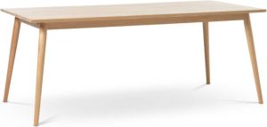 Gewoonstijl Olivine Boas verlengbare houten eettafel naturel 190 x 90 cm
