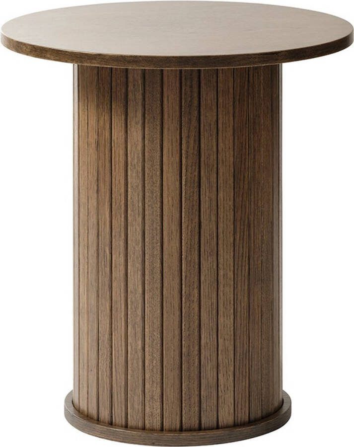 Gewoonstijl Olivine Lenn houten bijzettafel gerookt eiken Ø50 cm