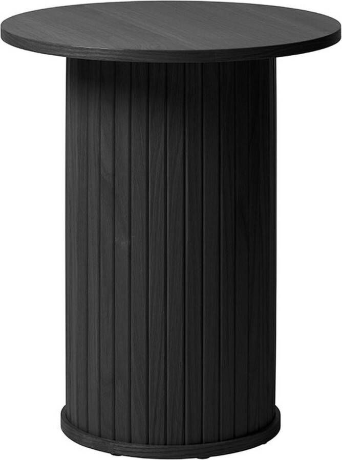 Gewoonstijl Olivine Lenn houten bijzettafel zwart eiken Ø50 cm