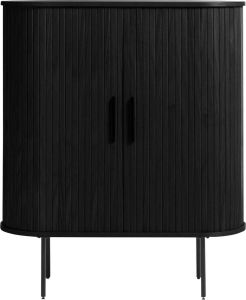 Gewoonstijl Olivine Lenn houten opbergkast zwart 118 x 100 cm