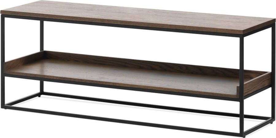 Gewoonstijl Olivine Rico houten bankje gerookt eiken 120 x 45 cm