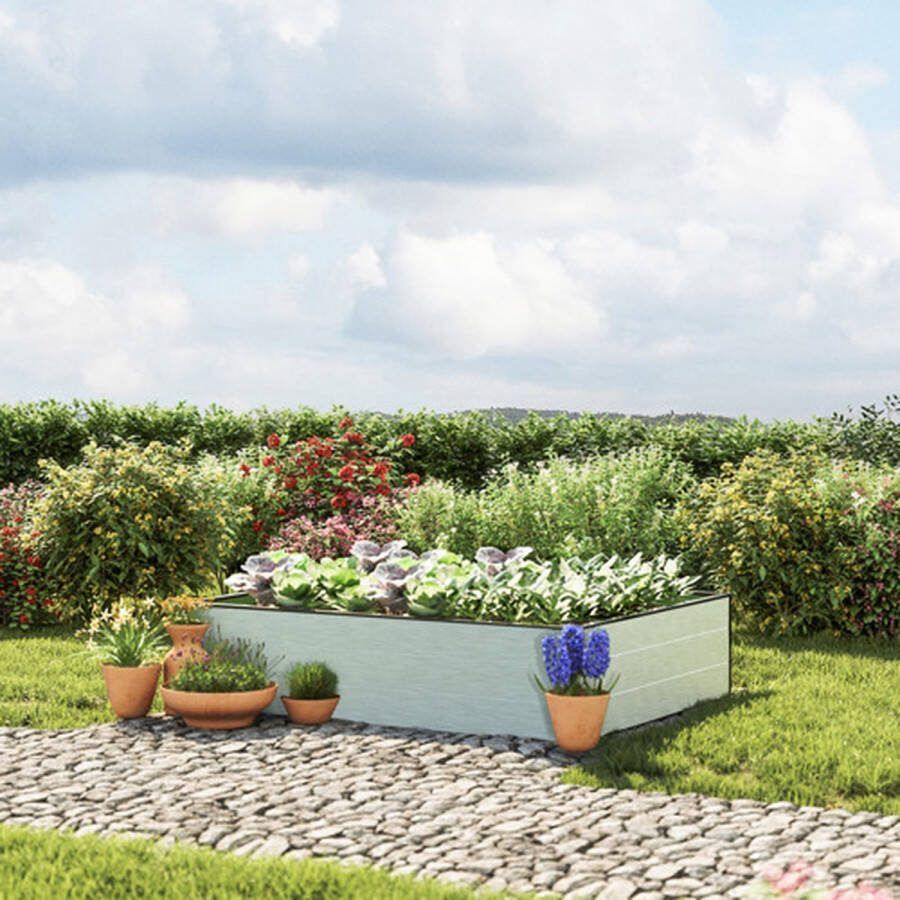 GFP 150 x 119 x 39 cm Moestuinbak Halfsize Aluminium (geanodiseerd)