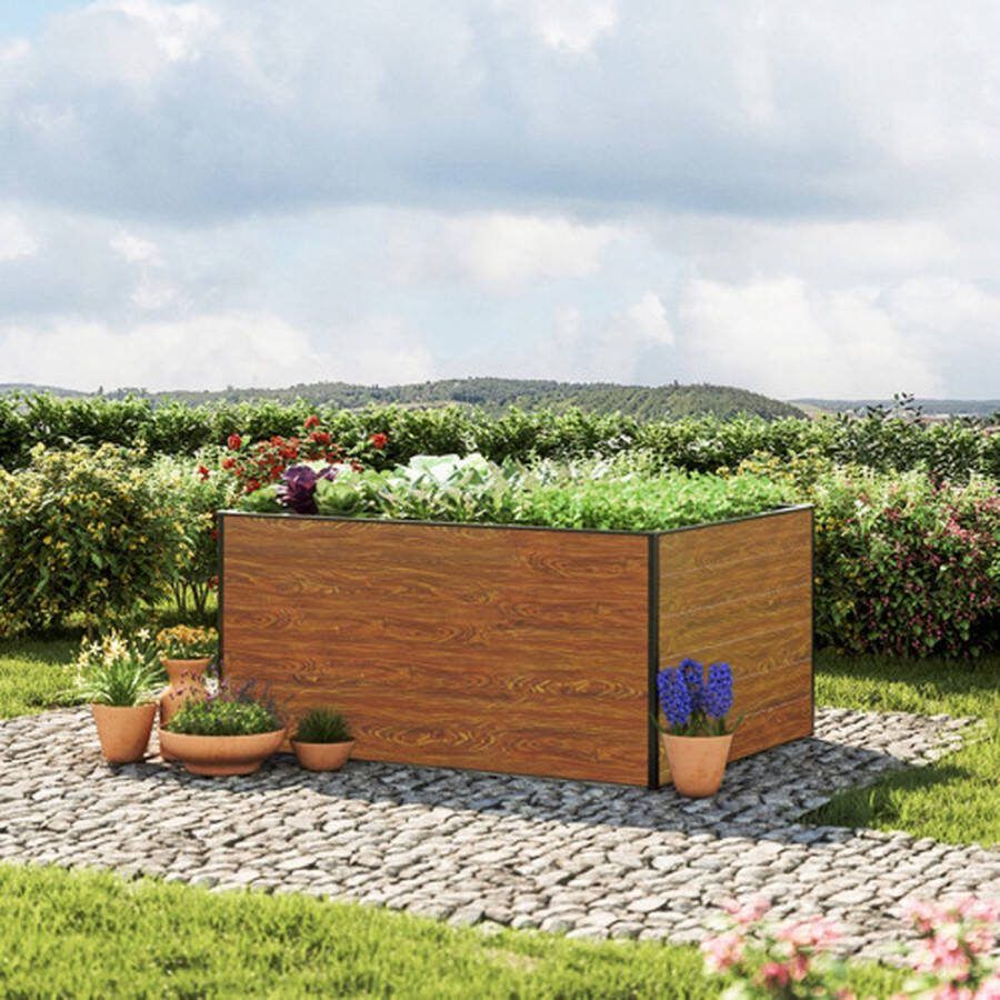 GFP 150 x 119 x 77 cm Moestuinbak Standard Christina Laklaag met houtoptiek
