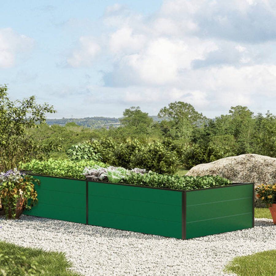 GFP 235 x 99 x 39 cm Moestuinbak Halfsize Groen