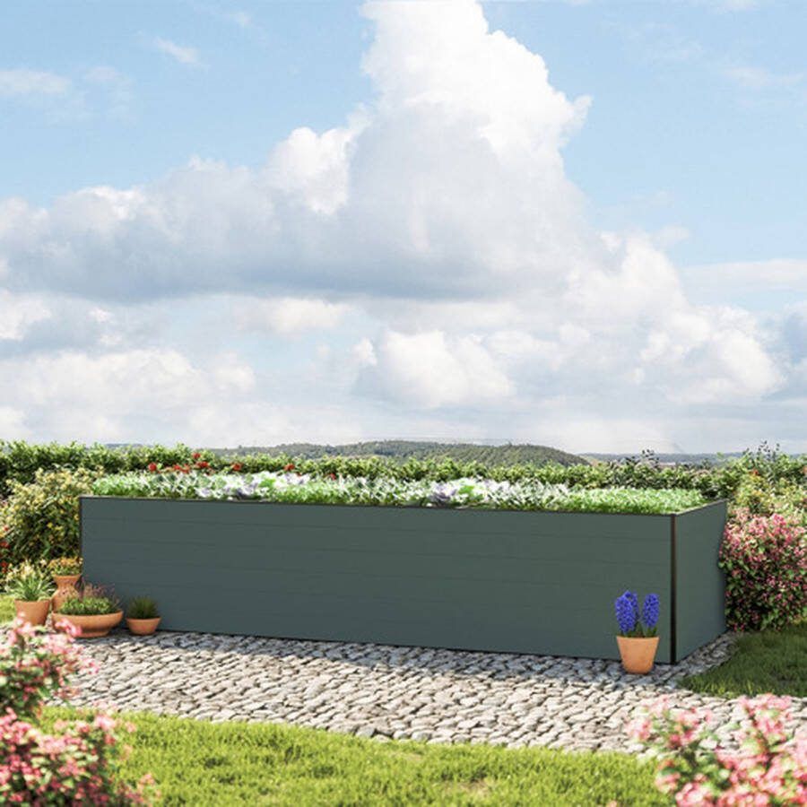 GFP 351 x 150 x 77 cm Moestuinbak Kingsize Daniela Antraciet