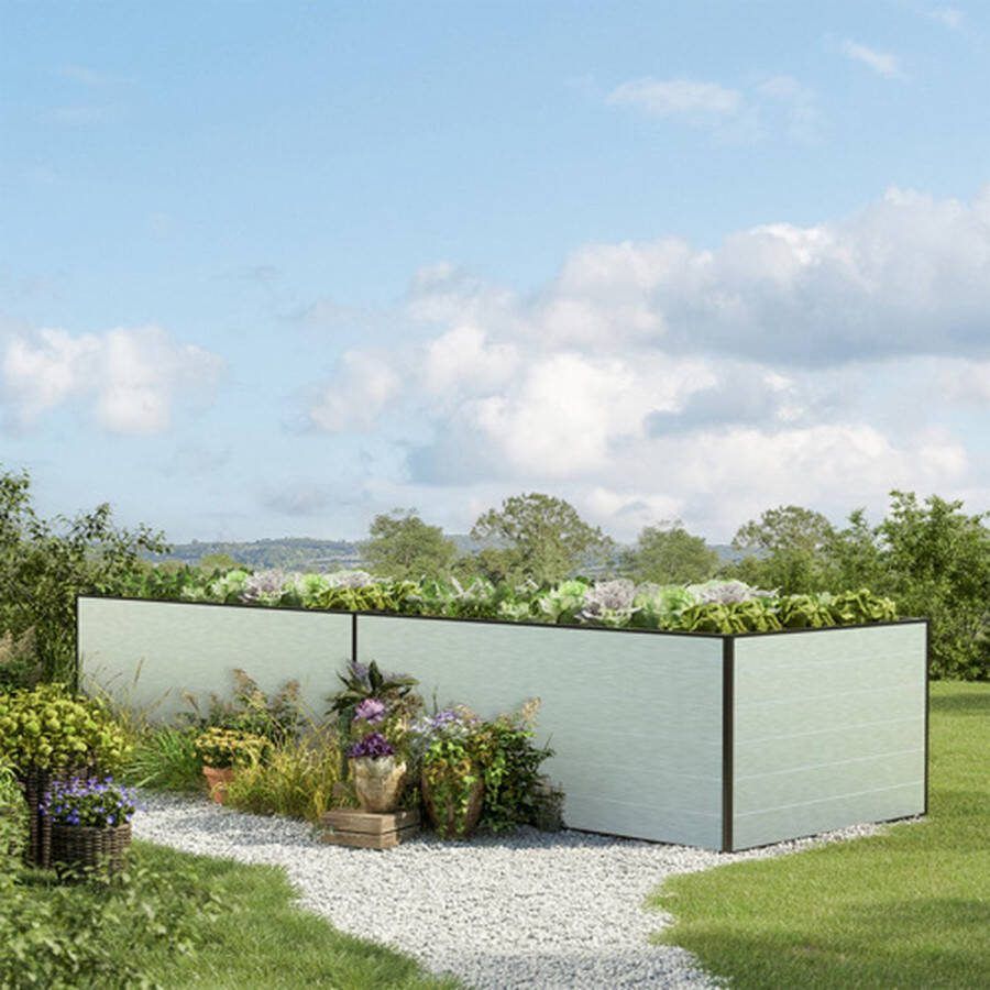GFP 387 x 150 x 77 cm Moestuinbak Kingsize Daniela Aluminium (geanodiseerd)