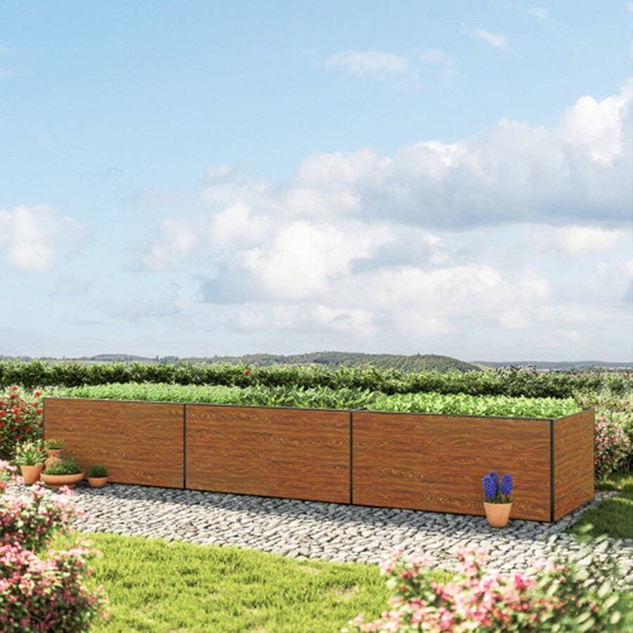 GFP 490 x 119 x 77 cm Moestuinbak Kingsize Daniela Laklaag met houtoptiek