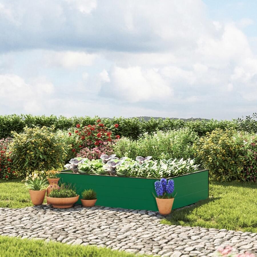 GFP 150 x 119 x 39 cm Moestuinbak Halfsize Groen