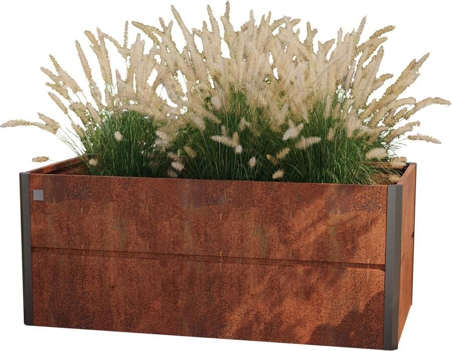 GFP PRIMEYARD 200 x 100 x 77 cm Design moestuinbak Nele cortenstaal roest look