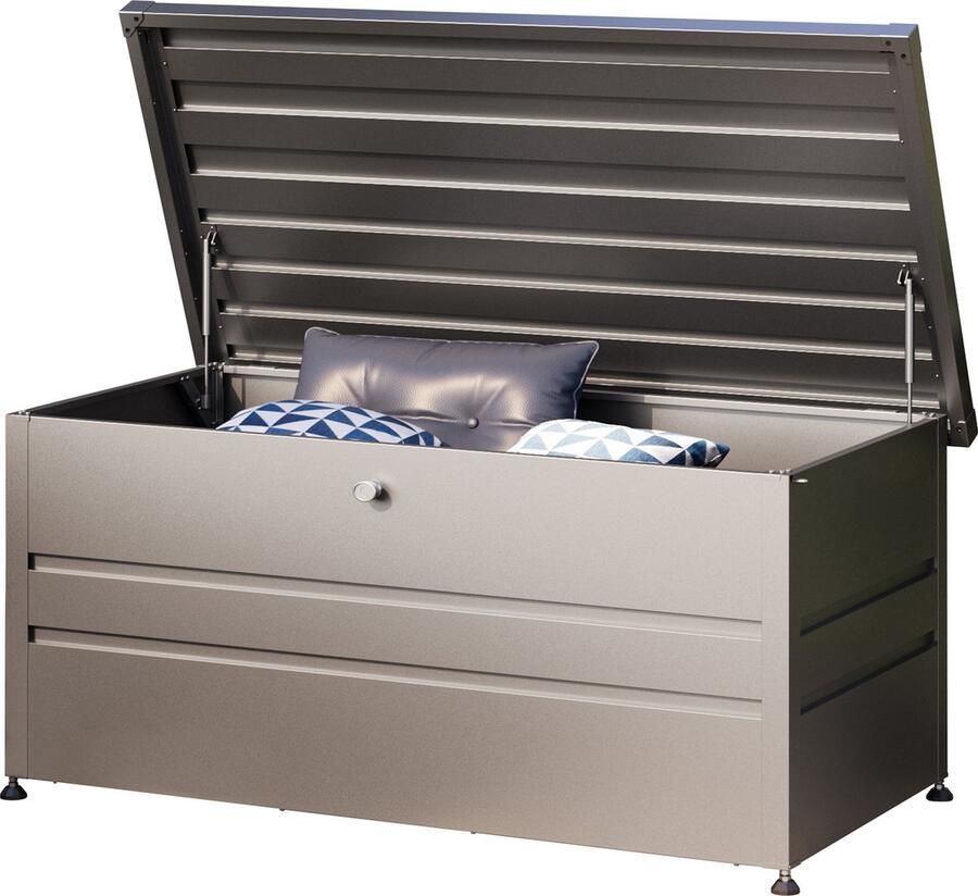 GFP PRIMEYARD tuinbox 162x84x72 cm tuinkist kussenbox opberg kist metaal antraciet waterdicht