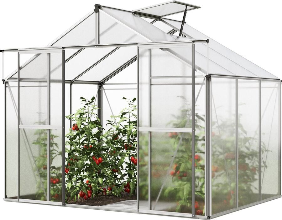 GFP Tuinkas Orchidee 3 aluminium frame 256x192 cm polycarbonaat panelen