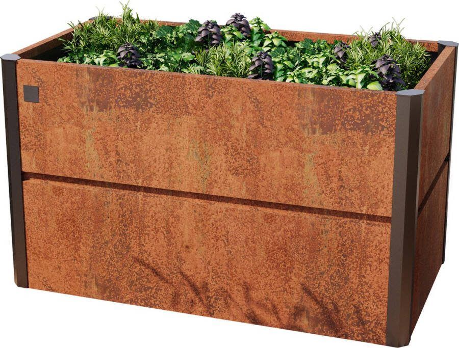 GFP PRIMEYARD 200 x 85 x 77 cm Design moestuinbak Nele cortenstaal roest look