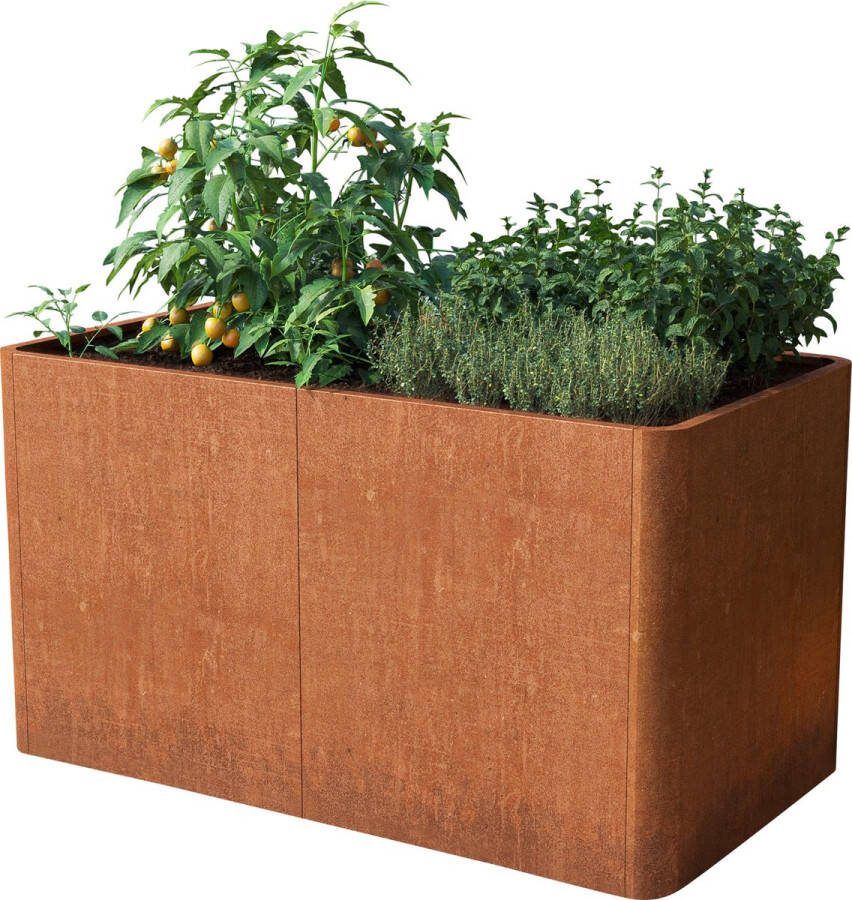 GFP PRIMEYARD cortenstaal Moestuinbak Mario 146x80x60 cm roest look