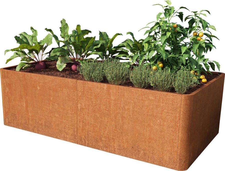 GFP PRIMEYARD cortenstaal Moestuinbak Mario 200x107x60 cm roest look