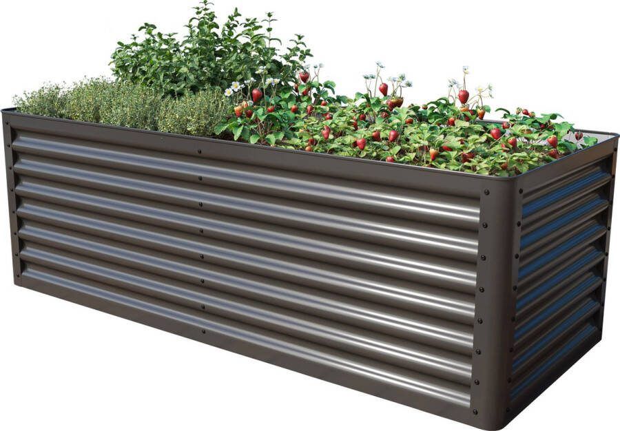 GFP PRIMEYARD Moestuinbak LUCA antraciet stalen constructie 180x75x60 cm