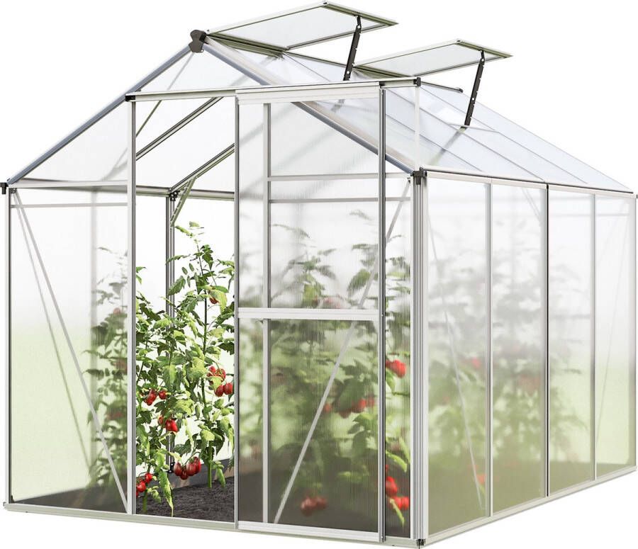 GFP Tuinkas Jasmin 4 aluminium frame 192x256cm polycarbonaat panelen