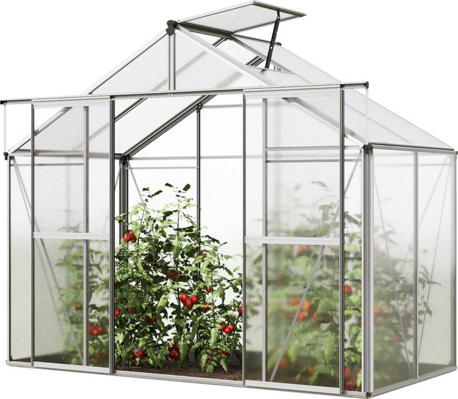 GFP Tuinkas Orchidee 2 aluminium frame 256x131 cm polycarbonaat panelen